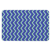 Blauw saffier Chevron patroon Magneet (Horizontaal)