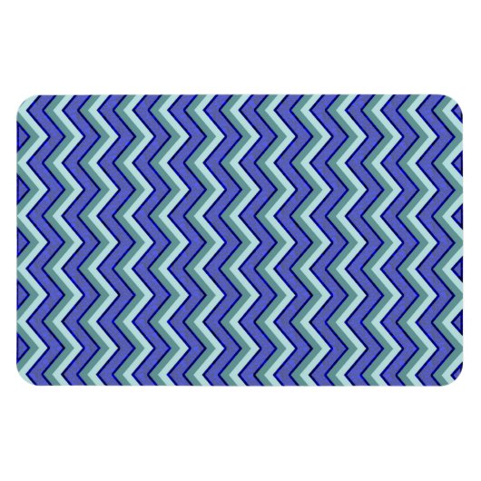 Blauw saffier Chevron patroon Magneet (Horizontaal)