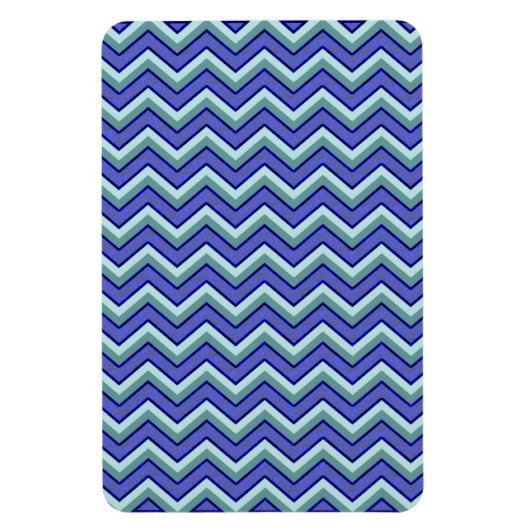 Blauw saffier Chevron patroon Magneet (Verticaal)
