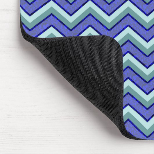 Blauw saffier Chevron patroon Muismat (Hoek)