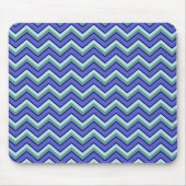 Blauw saffier Chevron patroon Muismat (Voorkant)