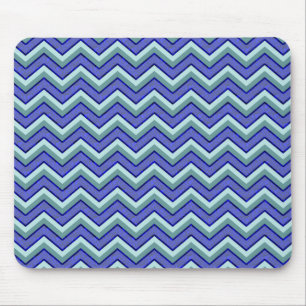 Blauw saffier Chevron patroon Muismat