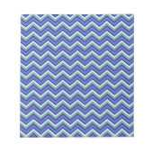 Blauw saffier Chevron patroon Notitieblok (Voorkant)