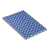 Blauw saffier Chevron patroon Notitieboek (Rechterzijde)