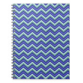 Blauw saffier Chevron patroon Notitieboek (Voorkant)