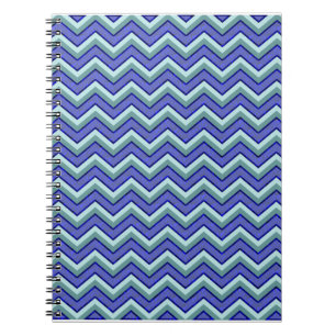 Blauw saffier Chevron patroon Notitieboek