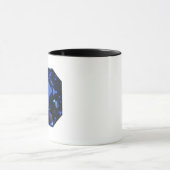 Blauw saffier edelsteen patroon mok (Midden)