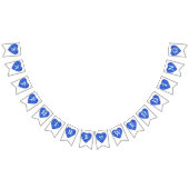 Blauw saffier hart bruiloft 45e verjaardag vlaggetjes (Alle)