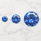 Blauw saffier kristal patroon confetti (Voorkanten)
