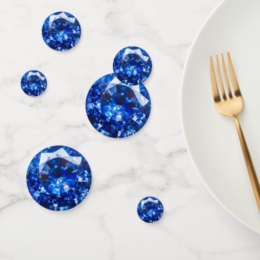 Blauw saffier kristal patroon confetti (Groep)
