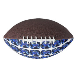 Blauw saffier kussen-cut patroon american football