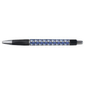 Blauw saffier kussen-cut patroon pen (Voorkant)