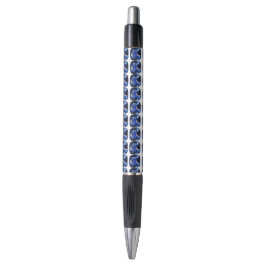 Blauw saffier kussen-cut patroon pen