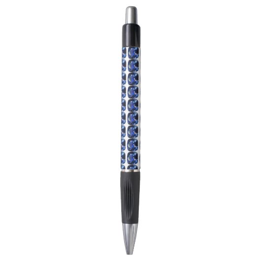 Blauw saffier kussen-cut patroon pen (Voorkant Verticaal)