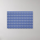 Blauw saffier kussen geslepen patroon canvas afdruk (Voorkant)