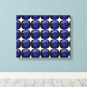 Blauw Saffier Patroonontwerp Canvas Afdruk (Insitu (Houten vloer))