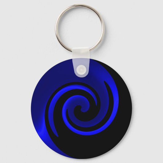 Blauw Saffier Wervelende Sleutelhanger (Voorkant)
