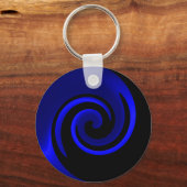 Blauw Saffier Wervelende Sleutelhanger (Voorkant)