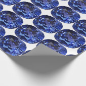 Blauw saffierpatroon ontwerp cadeaupapier (Hoek)