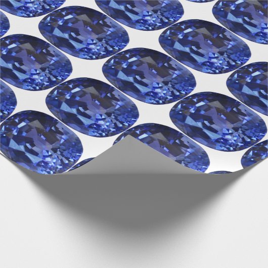 Blauw saffierpatroon ontwerp cadeaupapier (Hoek)