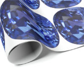 Blauw saffierpatroon ontwerp cadeaupapier (Rol Hoek)