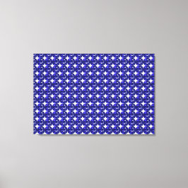 Blauw saffierpatroon ontwerp canvas afdruk