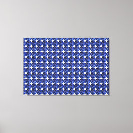 Blauw saffierpatroon ontwerp canvas afdruk