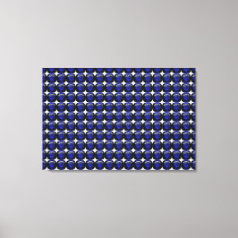 Blauw saffierpatroon ontwerp canvas afdruk