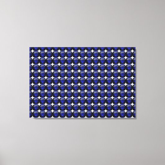 Blauw saffierpatroon ontwerp canvas afdruk (Voorkant)