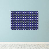 Blauw saffierpatroon ontwerp canvas afdruk (Insitu (Houten vloer))