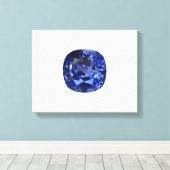 Blauw saffierpatroon ontwerp canvas afdruk (Insitu (Houten vloer))