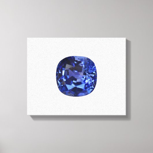 Blauw saffierpatroon ontwerp canvas afdruk (Voorkant)