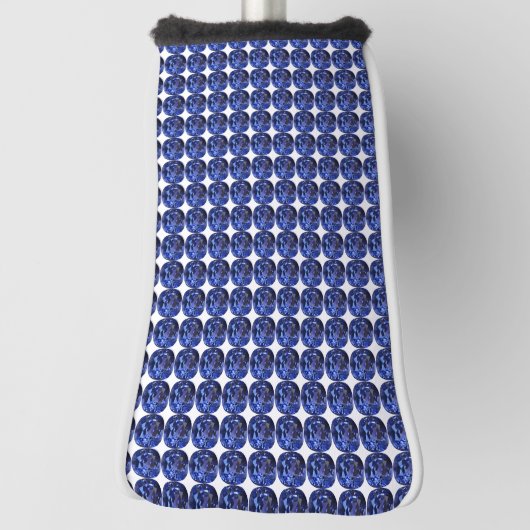 Blauw saffierpatroon ontwerp golfheadcover (Draai 90)