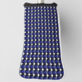 Blauw saffierpatroon ontwerp golfheadcover (Draai 90)