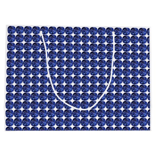 Blauw saffierpatroon ontwerp groot cadeauzakje (Achterkant)