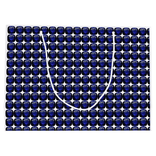 Blauw saffierpatroon ontwerp groot cadeauzakje (Achterkant)