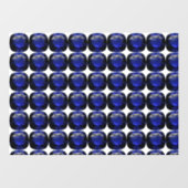 Blauw saffierpatroon ontwerp raamsticker (Vel)