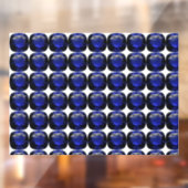 Blauw saffierpatroon ontwerp raamsticker (Vel 2)