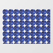 Blauw saffierpatroon ontwerp raamsticker (Vel)