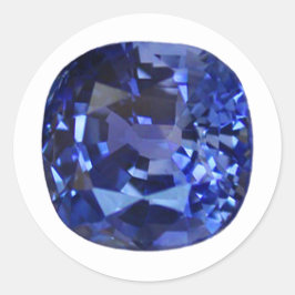 Blauw saffierpatroon ontwerp ronde sticker