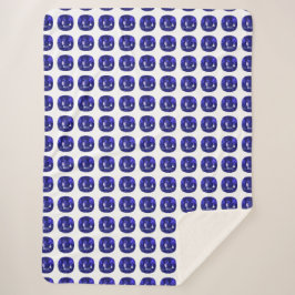 Blauw saffierpatroon ontwerp sherpa deken