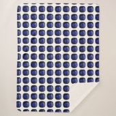 Blauw saffierpatroon ontwerp sherpa deken (Voorkant)