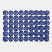 Blauw saffierpatroon ontwerp theedoek (Horizontaal)