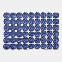 Blauw saffierpatroon ontwerp theedoek