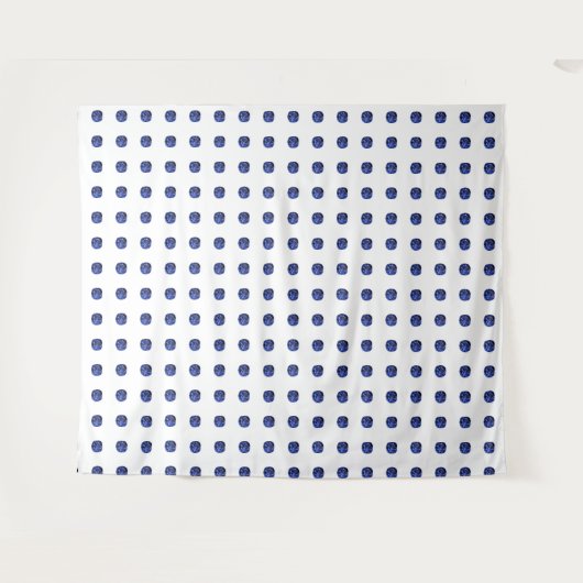 Blauw saffierpatroon ontwerp wandkleed (Voorkant (horizontaal))