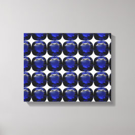 Blauw saffierpatroonontwerp canvas afdruk