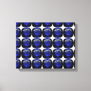 Blauw saffierpatroonontwerp canvas afdruk