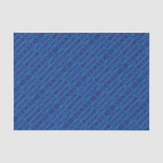 Blauw saffierweefsel, naadloos geometrisch patroon tissuepapier (Voorkant)