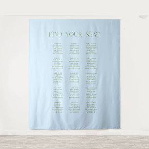 Blauw & Sage Green Wedding Zitting Achtergrond Wandkleed