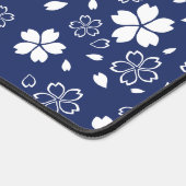 Blauw Sakura Patroon Bureaumat (Hoek)